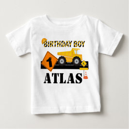 Barn eller Småbarn Construction Birthday Raglan Sh T Shirt