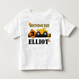 Barn eller Småbarn Construction Birthday Raglan Sh T Shirt