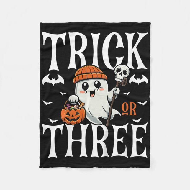 Barn eller tre Halloween-talokusdockor 3rd B Fleecefilt (Framsidan)