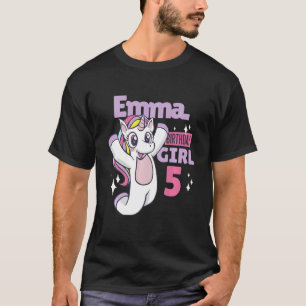 Barn Emma födelsedag för hennes femte födelsedag T Shirt