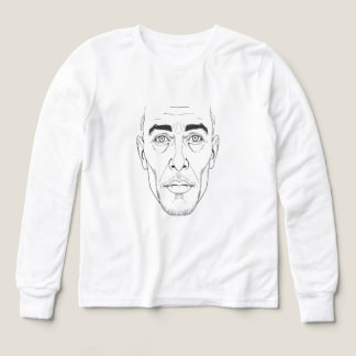 Barn Estetisk Linjekonst Ansikte Minimalistisk Gra T Shirt