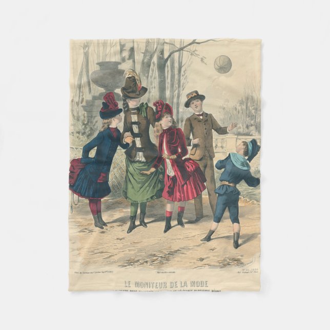 Barn Family Antique Victorian Chilld Fleecefilt (Framsidan)