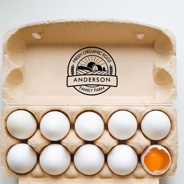 Barn Family Farm Farmer Round Decorative Självfärgande Stämpel (Barn Family Farm Farmer Round Decorative self-inking stamp)