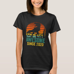 Barn Fantastisk sedan 2020 Dinosaur 2 år T Shirt