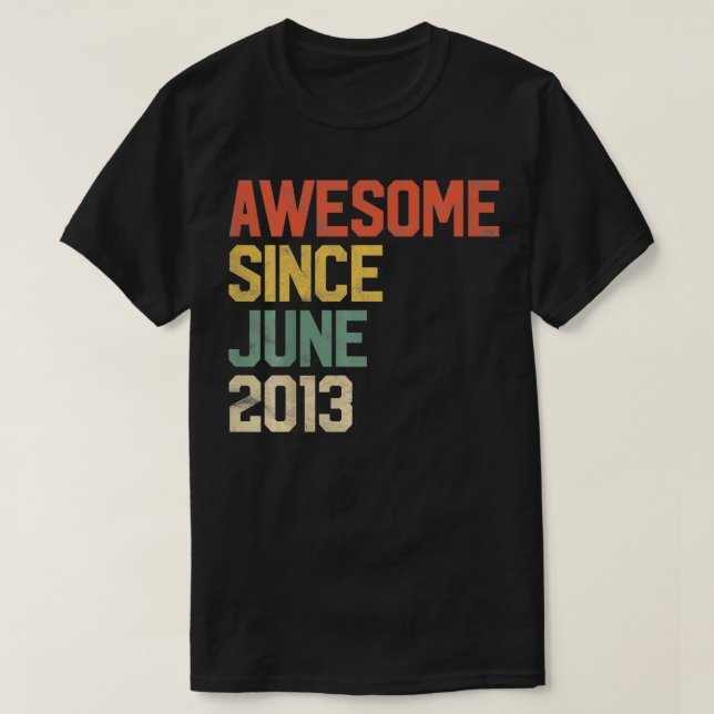 Barn Fantastisk sedan juni 2013 Barn 8:e födelseda T Shirt (Design framsida)