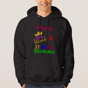 Barn får flickor födelsedag 31 maj 3:e årsdagen hoodie