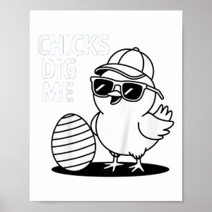 Barn Färg i Chickar Gräver mig Glad påsk Boys Poster
