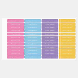 Barn - färgade, länkade Namn-etiketter Klistermärke