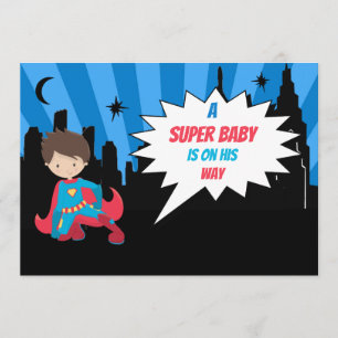 *~* Barn Färgfyllda med SUPERHEROS feta babyskor Inbjudningar