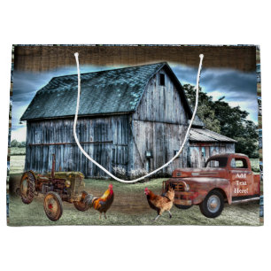 Barn Farm Tractor Farm Lastbil Tupp Hen