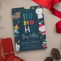 Barn Festive "Ho Ho Ho Det är min födelsedag!"