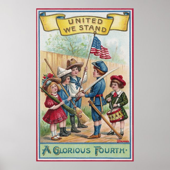 Barn firar den fjärde poster (Framsidan)