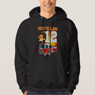 Barn Fire 12:e Birthday Boy Firefighter 12 Y Hoodie