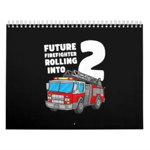 Barn Fire Truck 2:a födelsedagen 2 Boy Toddler Fir Kalender
