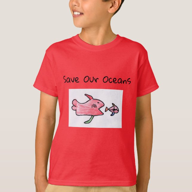 Barn fiskar t-shirt (Framsida)
