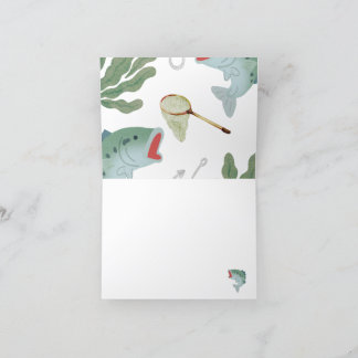 Barn Fiske Tema Babyshower Inbjudan