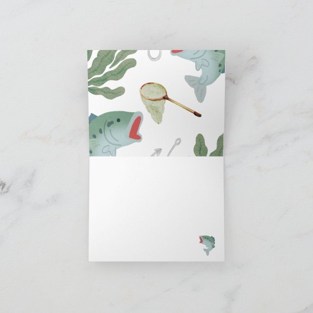 Barn Fiske Tema Babyshower Inbjudan (Inuti)