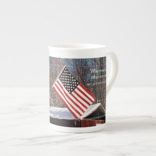 Barn Flagga Patriotic Reminders Benporslin Mugg