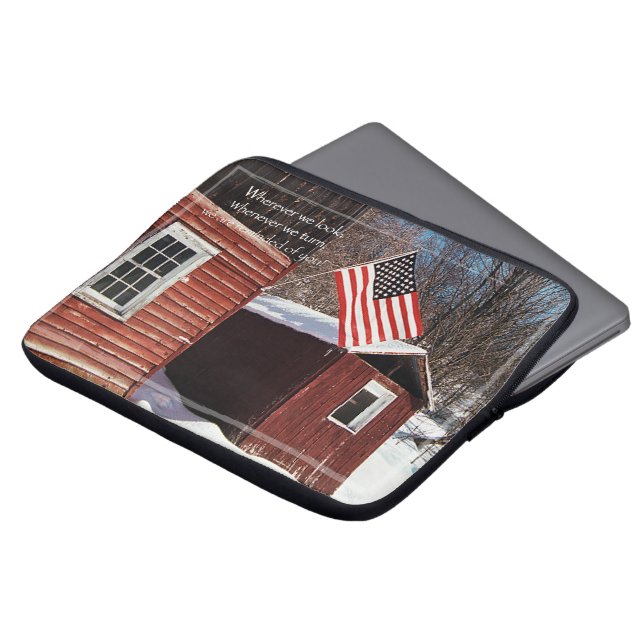Barn Flagga Patriotic Reminders Laptop Sleeve (Framsida topp)