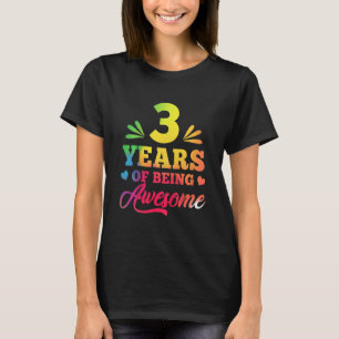 Barn flickor 3:e födelsedagen 3 år gammal bisyssla t shirt
