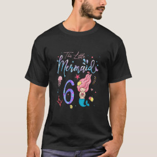 Barn flickor 6e Birthday Girl den här lilla Sjöjun T Shirt