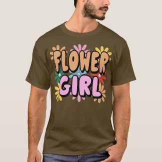 Barn Flower GirlCute Söt Blommigt Enkelt litet G T Shirt