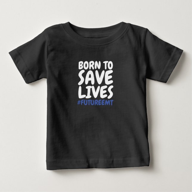 Barn född för att rädda liv Sjukvårdare T Shirt (Framsida)