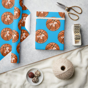 Barn födelsedag, basket, Namn, Extra Presentpapper