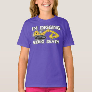Barn födelsedag jag Gräver är sju T-Shirt