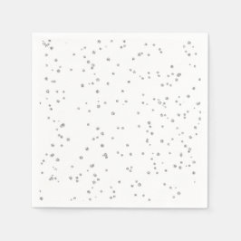 Barn födelsedag Silver Glitter Papper Pappersservett