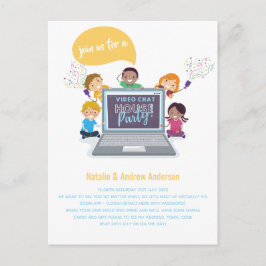 BARN Födelsedags Online Videosamtal Virtuell LiveS Vykort