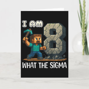 Barn Födelsedags Pojke Tröja 8-årsdag Sigma Gaming Kort
