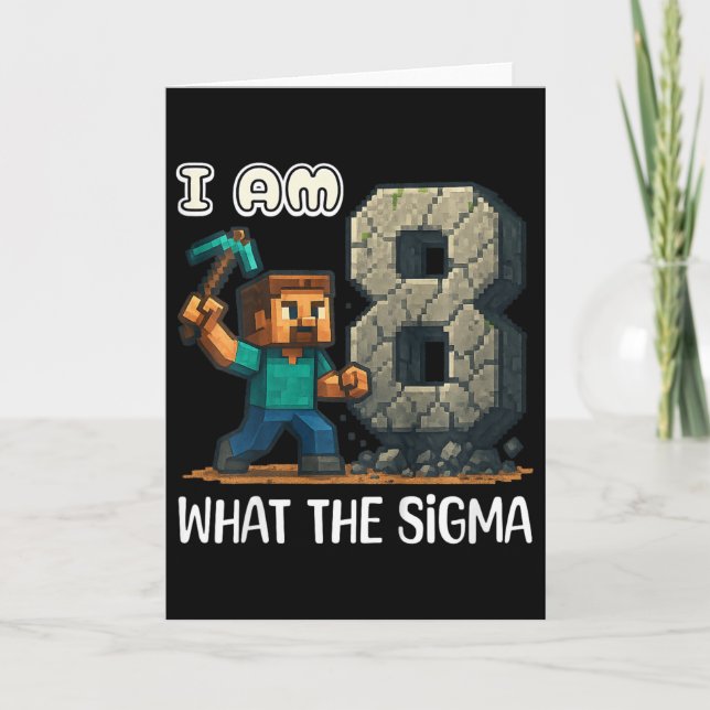 Barn Födelsedags Pojke Tröja 8-årsdag Sigma Gaming Kort (Framsida)