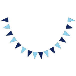 Barn Födelsedagsfest Blues Confetti Vimplar