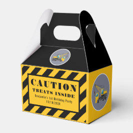 Barn Födelsedagsfest Construction Lastbil Tack Presentaskar