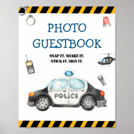 Barn Födelsedagsfest Foto Guestbook-tecken Poster