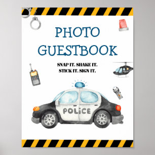 Barn Födelsedagsfest Foto Guestbook-tecken Poster