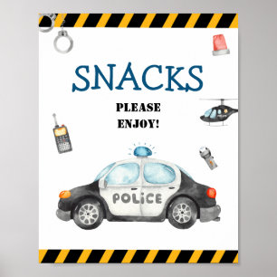 Barn Födelsedagsfest Snacks-tecken Poster