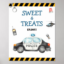 Barn Födelsedagsfest Sweet & Treats Sign Poster