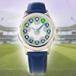 Barn Football Watch med Blue Shirts Armbandsur