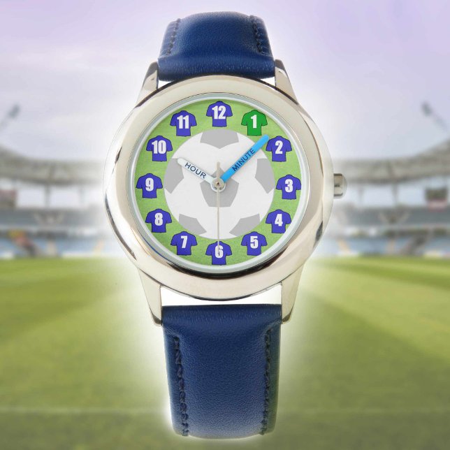 Barn Football Watch med Blue Shirts Armbandsur (Skapare uppladdad)