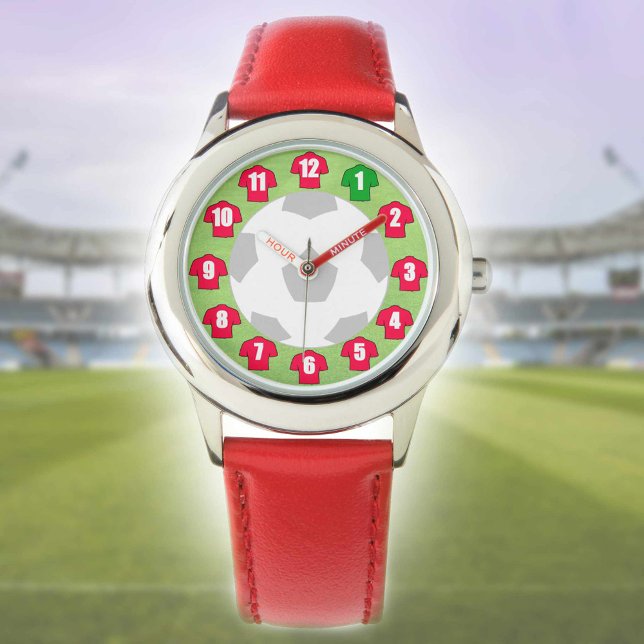 Barn Football Watch - med Red Shirts Armbandsur (Skapare uppladdad)