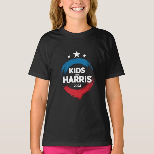 Barn för Harris president Barn älskar Kamala Harri T Shirt (Framsida)