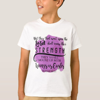 BARN för Isaiah 40:31 KJV den väntan på LORDEN Tee Shirt