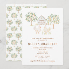 Barn för spädbarn i slutna höns inbjudningar