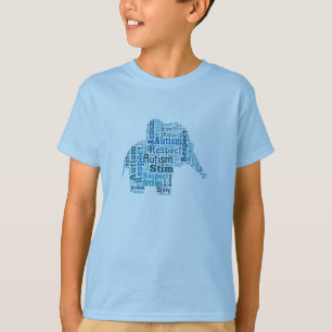 Barn för T-tröja för Autismmedvetenhetelefant Tee Shirt