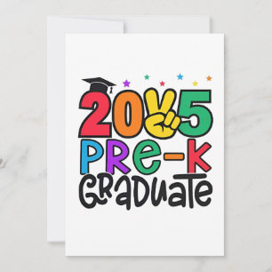 Barn före K Grad 2025 Preschool Prek Studenten Inbjudningar