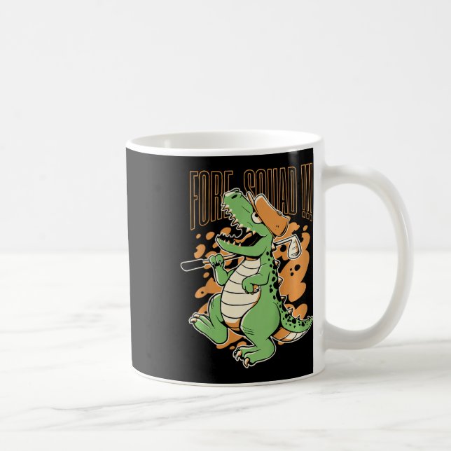 Barn Fore Squad T-rex Dinosaur Golf Spelare Grafis Kaffemugg (Höger)