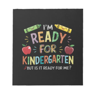 Barn första dagen i Kindergarten-Roligten tillbaka Anteckningsblock