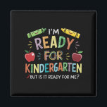 Barn första dagen i Kindergarten-Roligten tillbaka Magnet<br><div class="desc">Barnen första dagen i Kindergarten Funny Back to school</div>